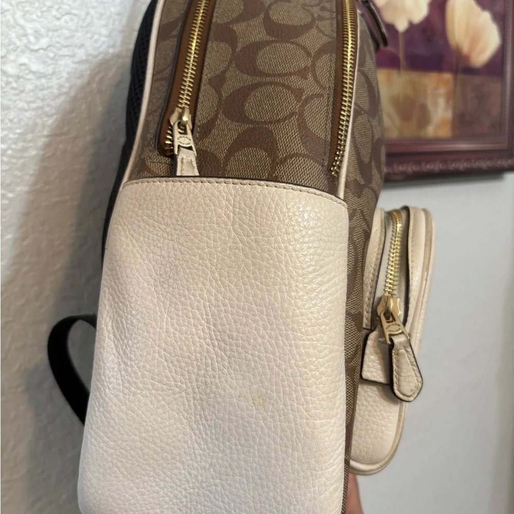 Coach Brown and Cream Backpack - Picture 2 of 16
